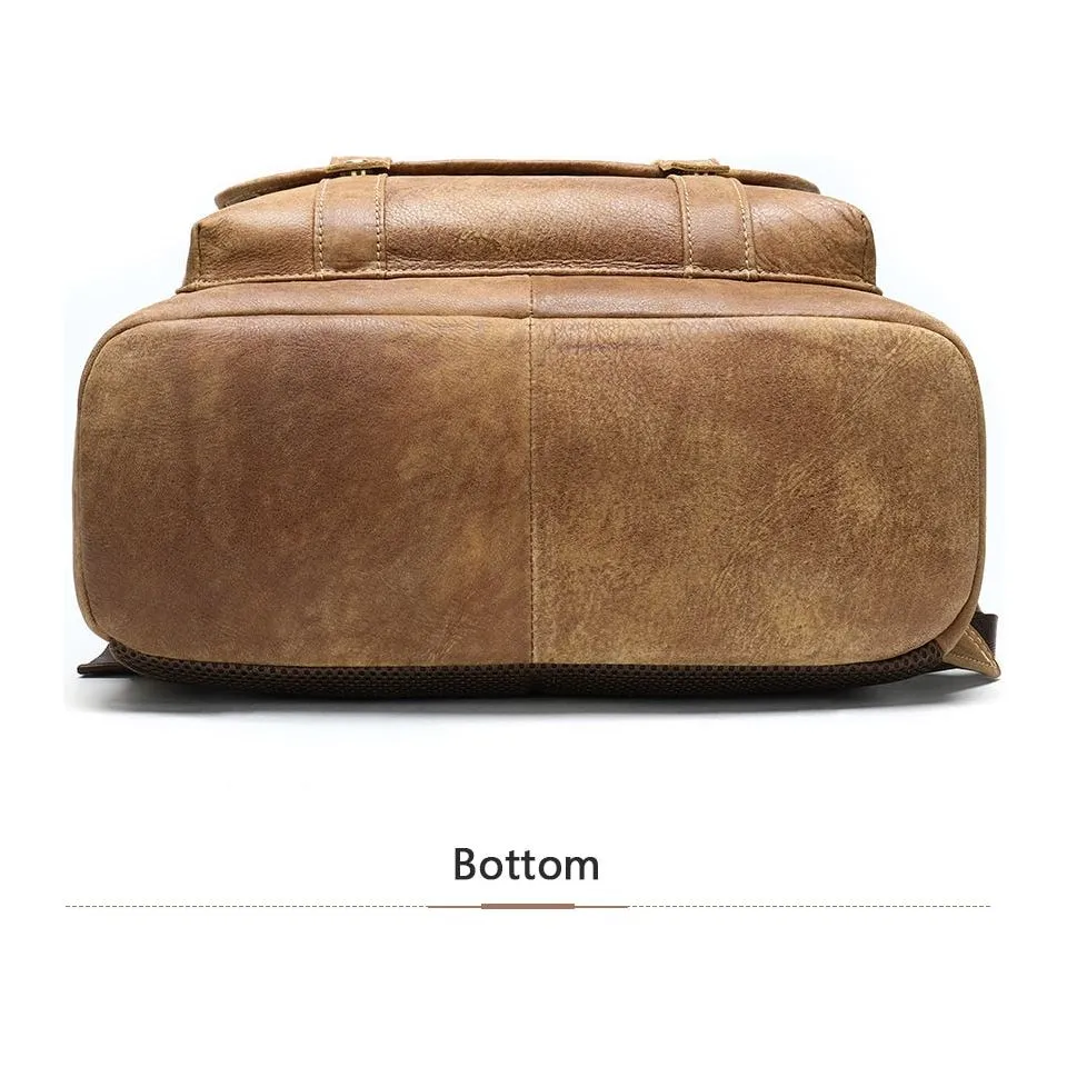 Vintage Exotic Leather Zipper Softback Fashion Backpack