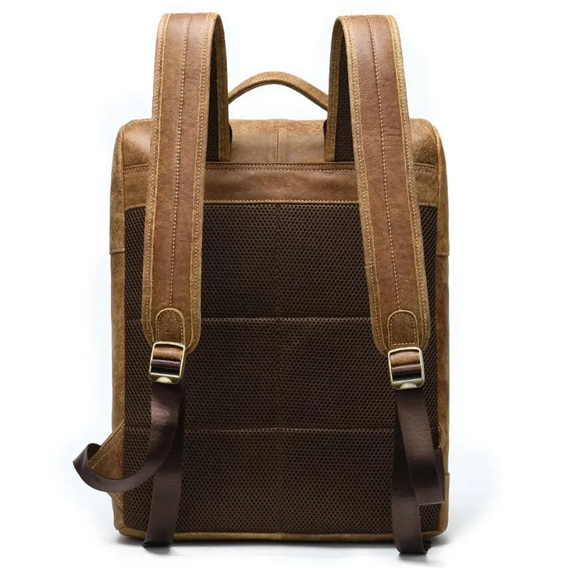 Vintage Exotic Leather Zipper Softback Fashion Backpack