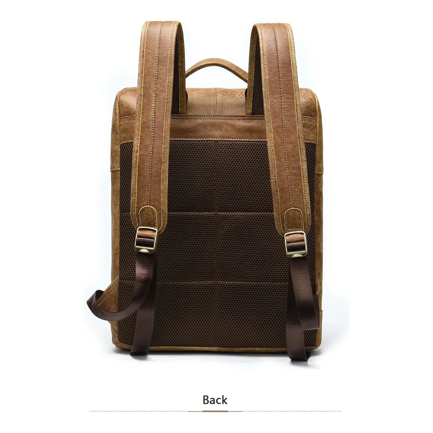 Vintage Exotic Leather Zipper Softback Fashion Backpack