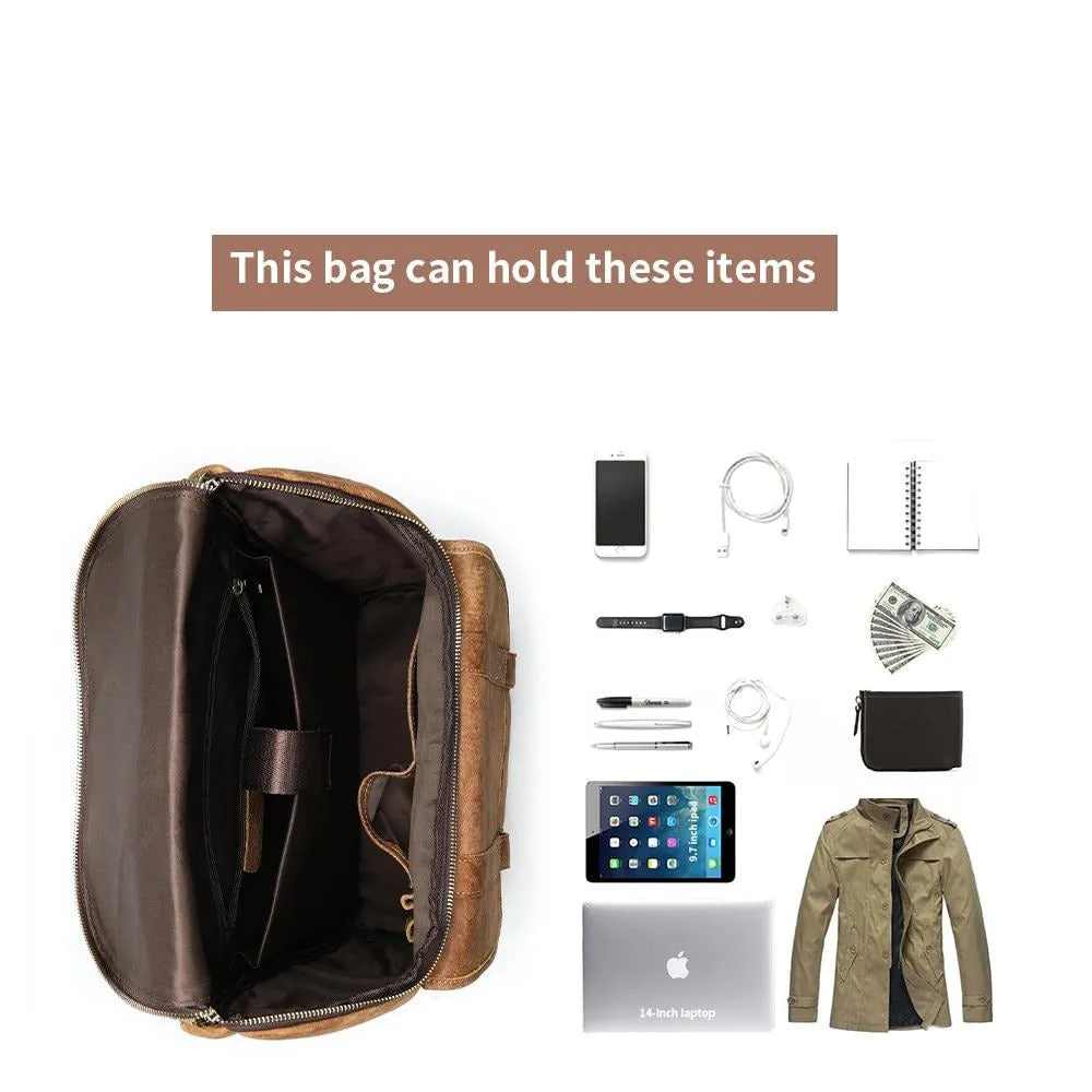 Vintage Exotic Leather Zipper Softback Fashion Backpack
