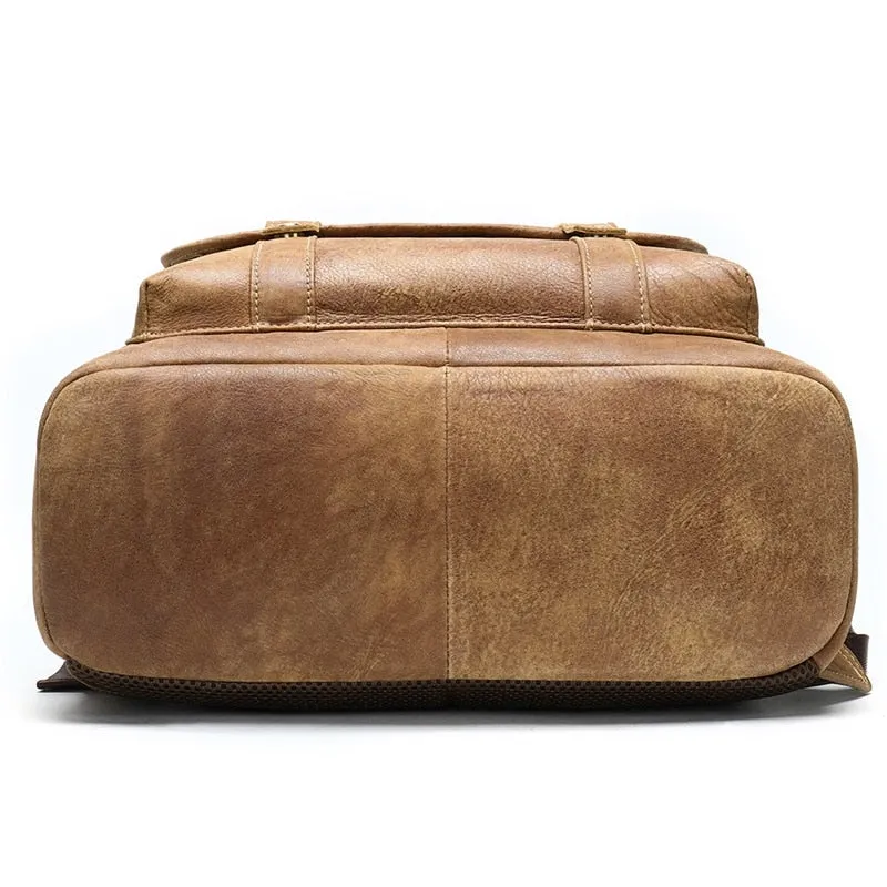 Vintage Exotic Leather Zipper Softback Fashion Backpack