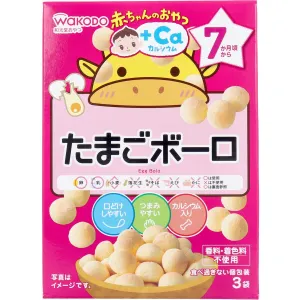 Wakodo - Baby Snack   Ca Egg Bolo Biscuits 15g x 3 bags
